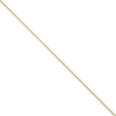 0.7mm Box Chain 24 Inch 14k Gold PEN2-24, MPN: PEN2-24, 883957002248