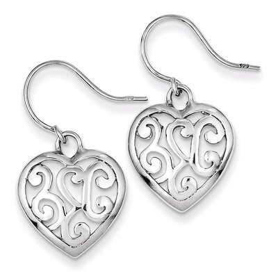 Shepherd Hook Earrings Sterling Silver Rhodium-plated QE8742, MPN: QE8742, 883957569666