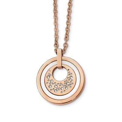 Rose IP Crystal Ceramic 2 Inch Extender Necklace Stainless Steel Polished SRN2240-27.75 by Chisel, …