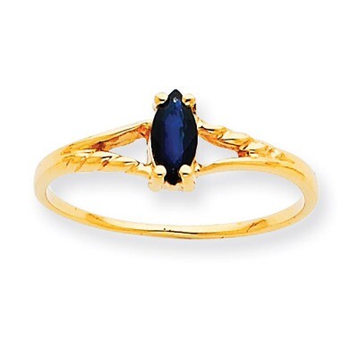 Polished Geniune Saphire Birthstone Ring 10k Gold 10XBR186, MPN: 10XBR186, 191101091483
