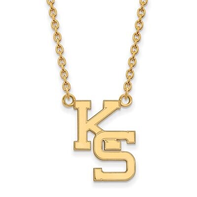 Kansas State University Large Pendant with Chain Necklace 10k Yellow Gold 1Y057KSU-18, MPN: 1Y057KS…