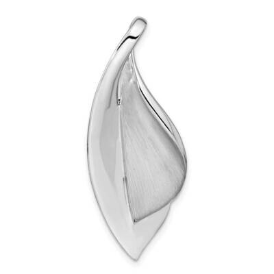 Brushed &amp; Polished Fancy Chain Slide 38 Inch Sterling Silver Rhodium-Plated QP5592, MPN: QP5592,
