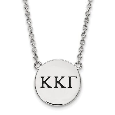 Kappa Kappa Gamma Small Enameled Pendant with 18 Inch Chain Sterling Silver SS017KKG-18, MPN: SS017…