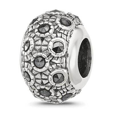 Antiqued Marcasite Bead Sterling Silver QRS4491, MPN: QRS4491,