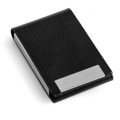 Black Leather Flip Top Business Card Case GM21337, MPN: GM21337, 797140352525