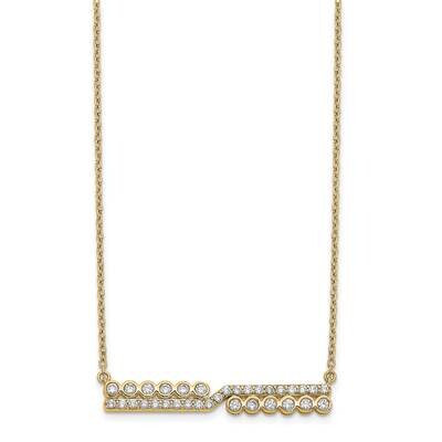 Si1/Si2, G H I, Bar Necklace 14k Yellow Gold Lab Grown Diamond PM3736-050-YLG, MPN: PM3736-050-YLG,…