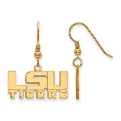 Louisiana State University Small Dangle Earring Wire Gold-plated Silver GP046LSU, MPN: GP046LSU, 88…