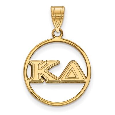 Kappa Delta Small Circle Pendant Gold-plated Silver GP011KD, MPN: GP011KD, 886774912684