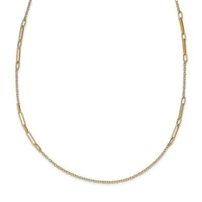 Textured Necklace 14k Polished Gold LF1452-27.5, MPN: LF1452-27.5, 191101738920