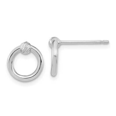 Diamond-Cut Circle Post Earrings 14k White Gold Polished TF1984W, MPN: TF1984W, 191101785535