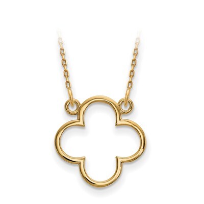 Small Quatrefoil Design Necklace 14k Gold XP5054, MPN: XP5054, 191101203800