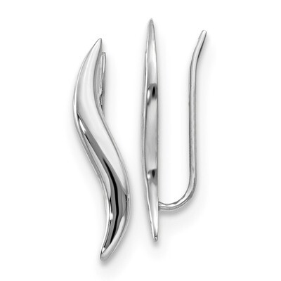 Leslie&#39;s Fancy Ear Climber Earrings 14k White Gold Polished HB-LE1505, MPN: LE1505, 191101761522