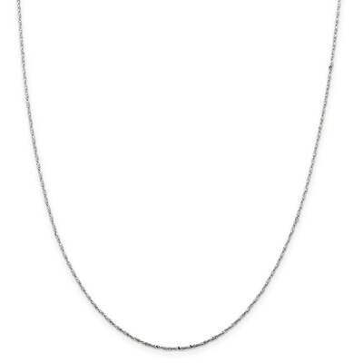 1mm Twisted Serpentine Chain 22 Inch Sterling Silver QPE38-22, MPN: QPE38-22,