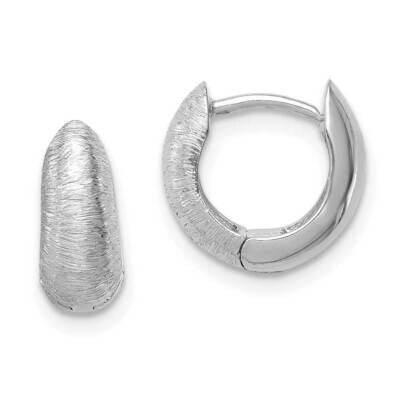 Textured Hoop Earrings 14k White Gold TL1133, MPN: TL1133, 883957939285