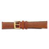 22mm Havana Leather White Stitch Buckle Watch Band 7.5 Inch Gold-tone BAY97-22, MPN: BAY97-22, 6022…