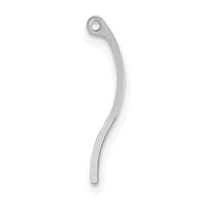14.3mm Curved Earring Replacement Wire Component 14k White Gold WG730, MPN: WG730,