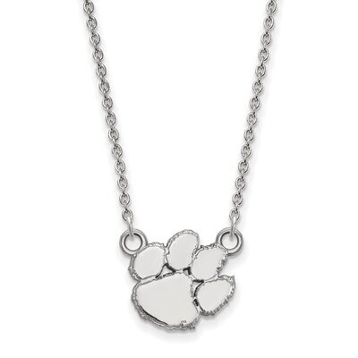 Clemson University Small Pendant with Necklace Sterling Silver SS015CU-18, MPN: SS015CU-18, 8867746…