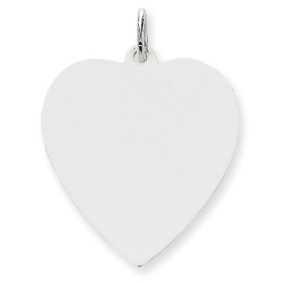 Plain .027 Gauge Engravable Heart Charm 14k White Gold XWM121/27, MPN: XWM121/27, 883957475738