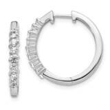 Hoop Earrings 14k White Gold Diamond EM4261-050-WA, MPN: EM4261-050-WA, 883957263212