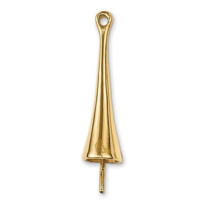 Pearl Cap Dangle Finding 14k Gold YG4880