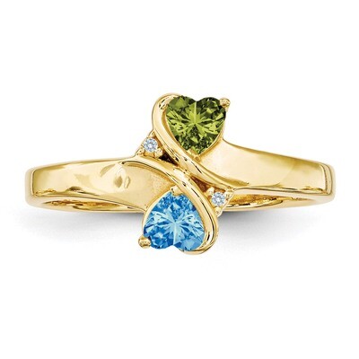 14k Yellow Gold Genuine Ring Family &amp; Mother XXMR70/2GY, MPN: XMR70_2, 883957869636