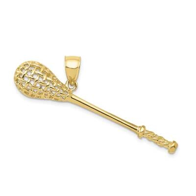 Solid Polished 3-D Lacrosse Stick Pendant 10k Gold 10C2629, MPN: 10C2629, 191101085109