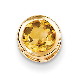 Citrine Diamond bezel pendant 14k Gold XP321CI, MPN: XP321CI, 883957206073