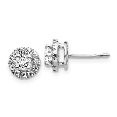 Cluster Post Earrings 14k White Gold Diamond EM5460-062-WA, MPN: EM5460-062-WA, 883957414386
