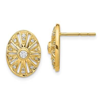 Vintage Earrings 14k Gold Diamond EM3947-020-YA, MPN: EM3947-020-YA, 883957374918
