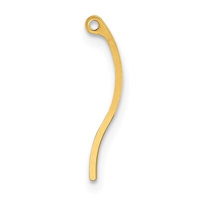 14.3mm Curved Earring Replacement Wire Component 14k Yellow Gold YG730, MPN: YG730,