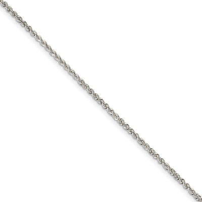 9 Inch 2.3mm Solid Rope Chain Sterling Silver QDR040-9, MPN: QDR040-9, 886774122021