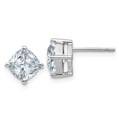 3.50ct. 7.0mm Cushion D E F Pure Light Moissanite Earrings 14k White Gold WG4908-8MP, MPN: WG4908-8…
