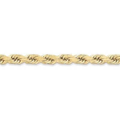 8mm Handmade Diamond-cut Rope Chain 22 Inch 10k Gold 10K060-22, MPN: 10K060-22, 886774400266