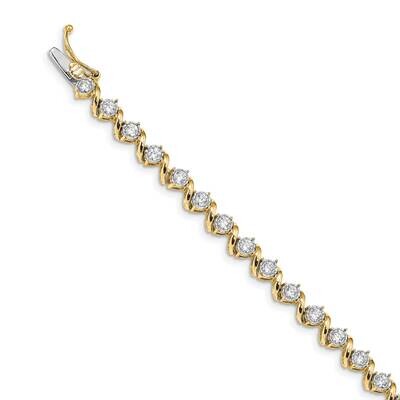 SI1/SI2 G H I Bracelet 14k Yellow Gold Lab Grown Diamond BM4641-200-YLG, MPN: BM4641-200-YLG, 88395…