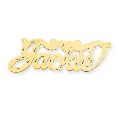 0.013 Gauge Diamond-cut Nameplate Pendant 14k Gold XNA149Y, MPN: XNA149Y, 191101541452