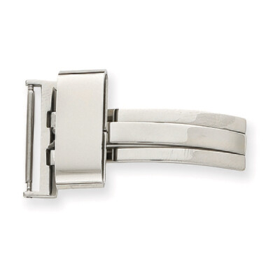 22mm Chrome Butterfly Style Deployment Buckle  BA329-22, MPN: BA329-22, 886774141275