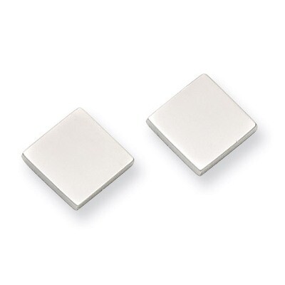 Polished Diamond Shaped Post Earrings - Stainless Steel SRE326 by Chisel, MPN: SRE326, 886774038520