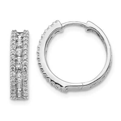 Hoop Earrings 14k White Gold Diamond EM5384-088-WA, MPN: EM5384-088-WA, 883957453361