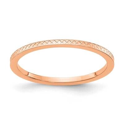 1.2mm Criss-Cross Pattern Stackable Band 14k Rose Gold STK20-120R, MPN: STK20-120R, 191101668890