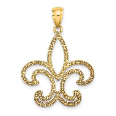 Fleur-De-Lis Charm 14k Gold K7337, MPN: K7337, 637218134113