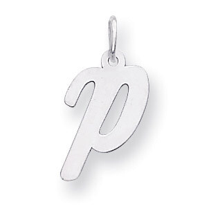 Medium Script Initial P Charm 14k white Gold YC661P, MPN: YC661P, 191101635168