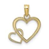 Flat Two Hearts Intertwined Charm 10k Gold 10K7102, MPN: 10K7102,