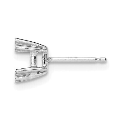 Princess 8-Prong 3.5mm Post Earring Mounting 14k White Gold WG373, MPN: WG373,