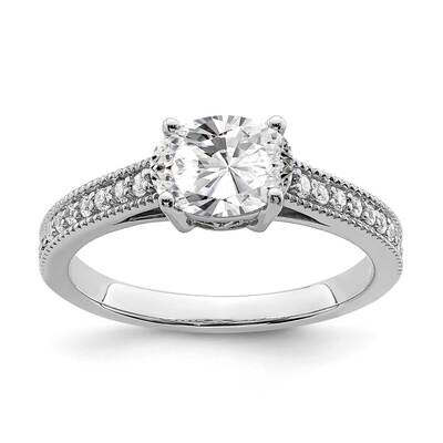 Si1/Si2, G H I, Semi-Mnt. Oval East/West Ring 14k White Gold Lab Grown Diamond RM7882E-100-WLG, MPN…
