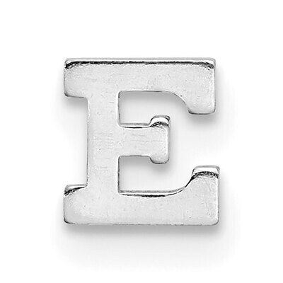 Die Struck Letter E 14k White Gold WG2220E, MPN: WG2220E,