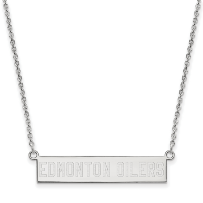 Edmonton Oilers Small Bar Necklace Sterling Silver Rhodium-plated SS016OIL-18, MPN: SS016OIL-18, 19…