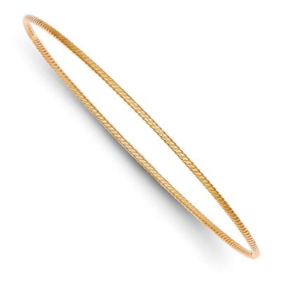 14k 1.5mm Rose Gold Twist Slip-on Bangle Bracelet DB542, MPN: DB542, 883957900100