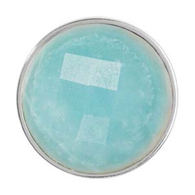 Nikki Lissoni Faceted Amazonite Silver-Plated 33mm Coin C1215SM, MPN: C1215SM, 8718627465455