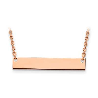 Medium Polished Blank Bar Necklace Rose Gold-plated Silver XNA638RP, MPN: XNA638RP, 191101220456