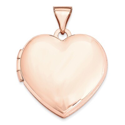 18Mm Domed Heart Locket 14k Rose Gold XL663, MPN: XL663, 883957143651